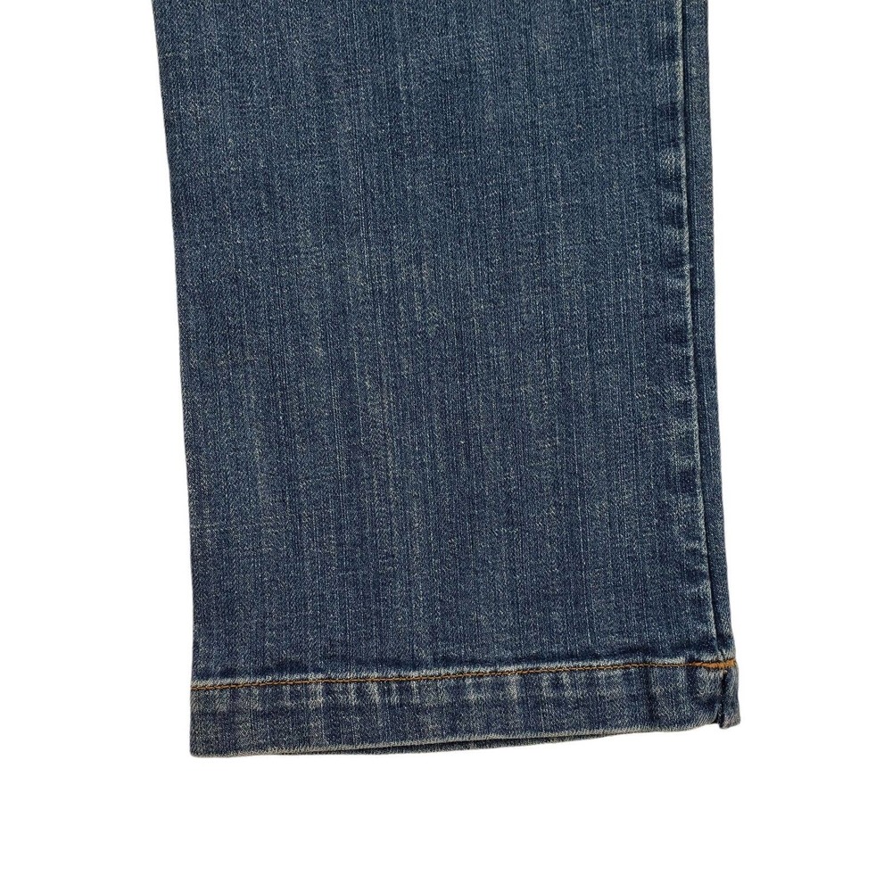 Vtg Gap Boot Cut Capris Jeans 10 Womens Blue Stretch Y2K - Picture 10 of 10